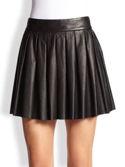 Faux Leather Tennis Skirt